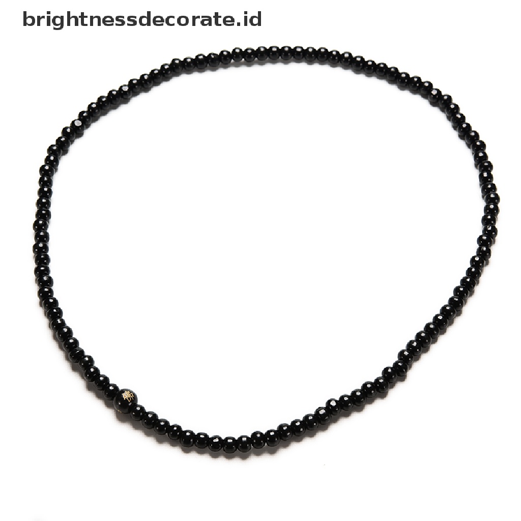 [Birth] Sandal Meditasi Buddha Buddha Buddha6 *108Manik Doa Hitam Gelang Kalung [ID]