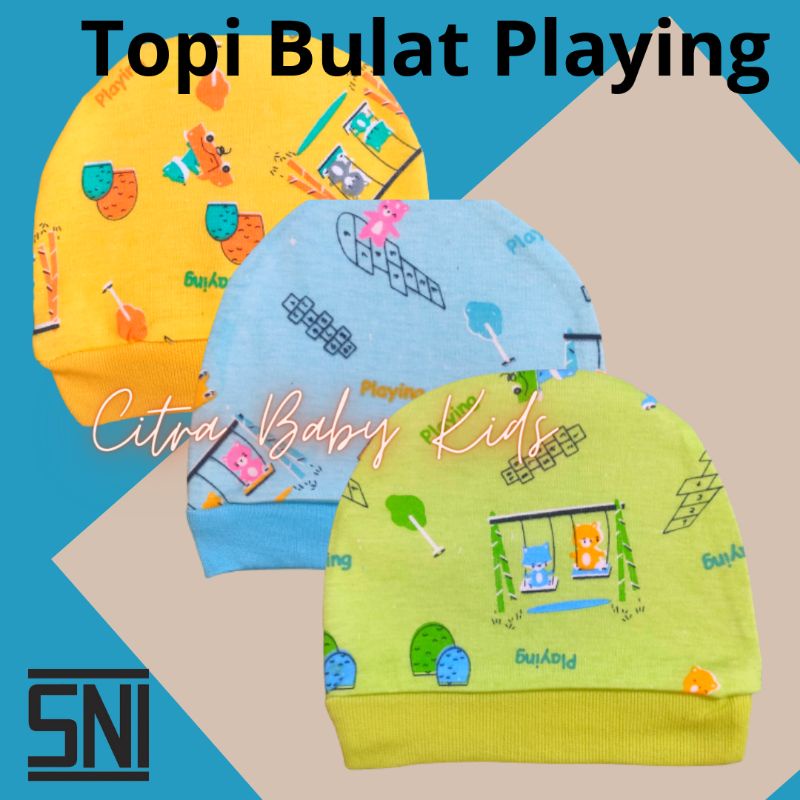 Topi Bayi Bulat SNI Topi Baby Newborn Kupluk Bayi Baru Lahir