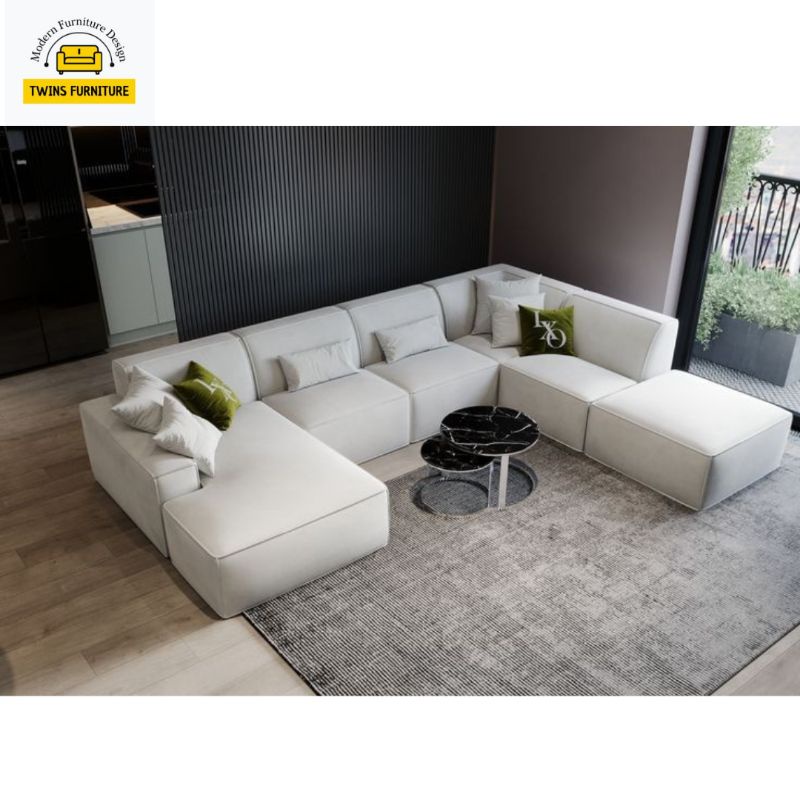 IDEA - Sofa keluarga model U jumbo minimalis modern
