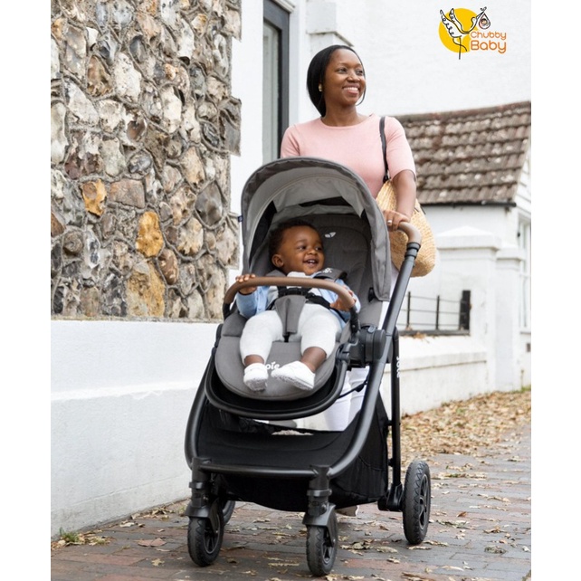 Joie Versatrax Stroller Travel System with i-Snug | Grey Flannel