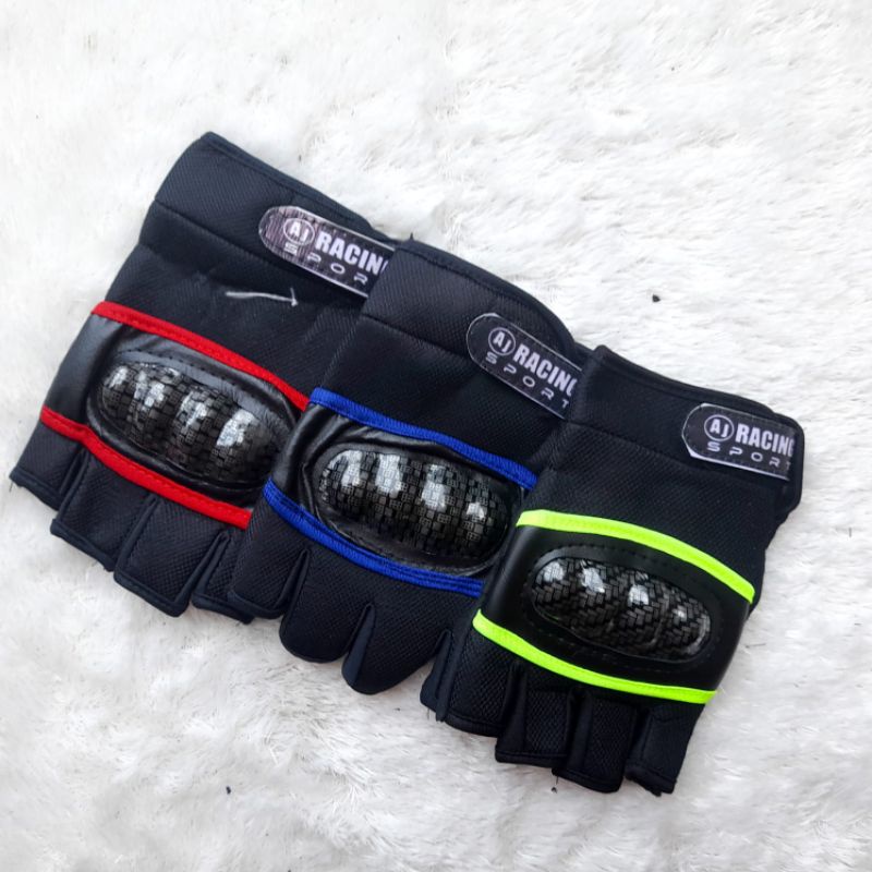 6/12 Pasang Sarung Tangan Motor Batok Pria Polos