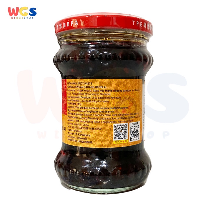 Lao Gan Ma Spicy Bean Paste 210g - Sambal Dengan Kacang Kedelai