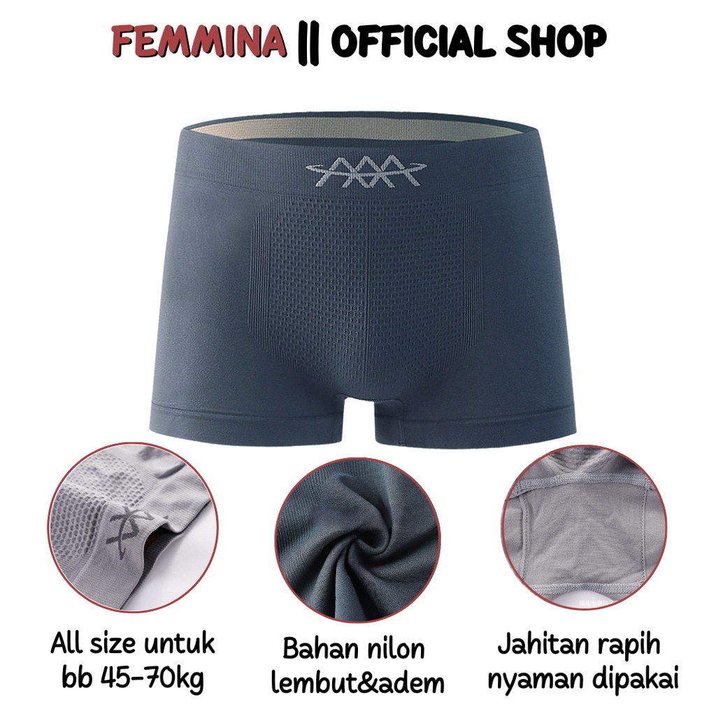 Celana Dalam Pria Boxer 5D Magnetik Import Murah New Melar FEMMINA CD355