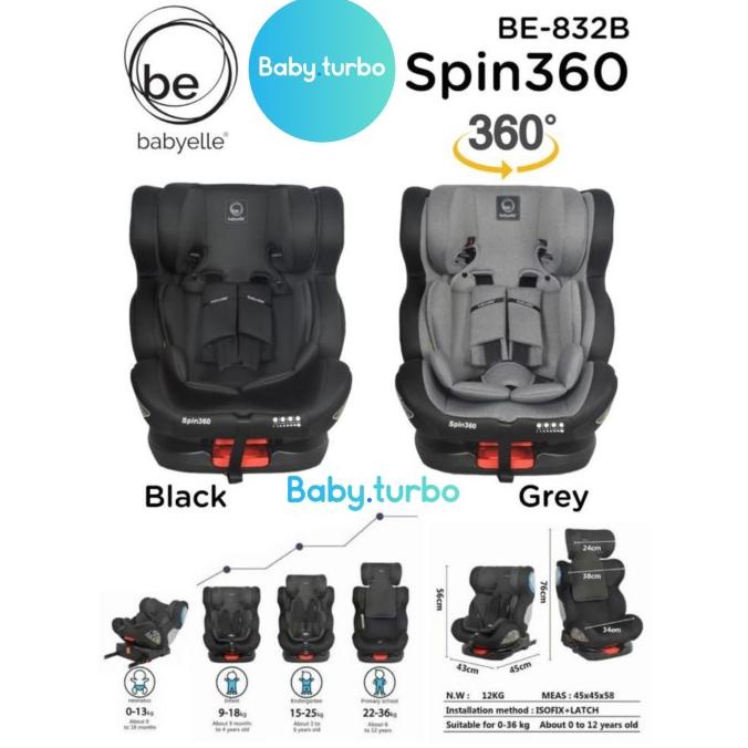 Carseat BabyElle Spin 360 BE832 Car Seat