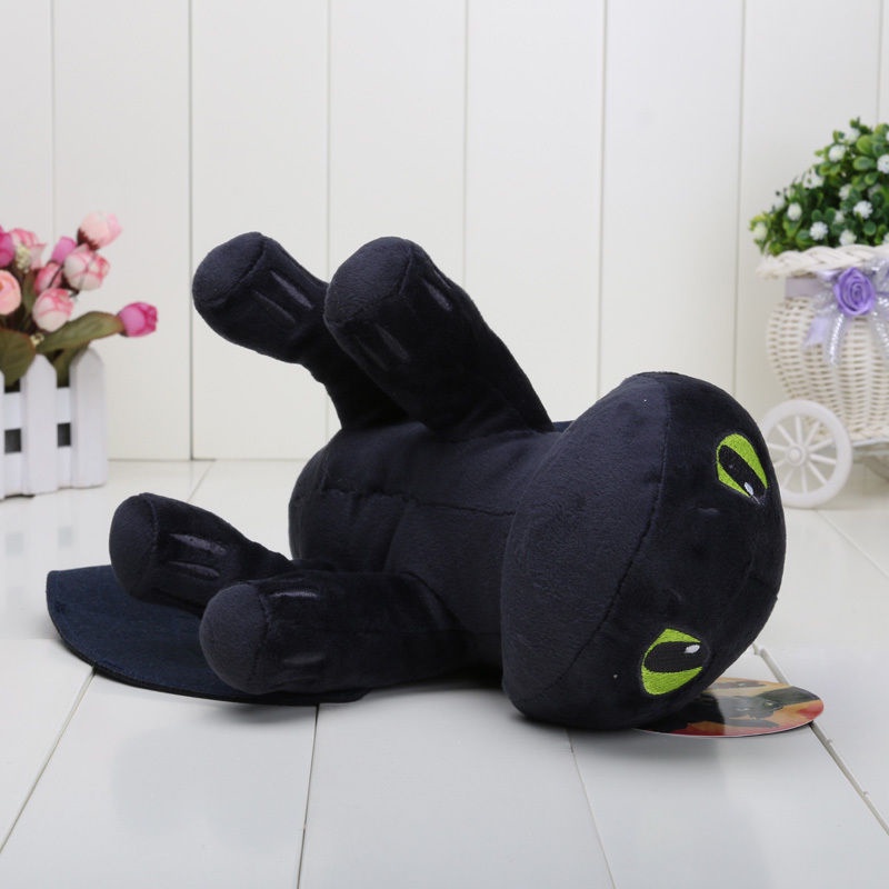 35cm/28cm/25cm Cara Melatih Naga Anda Putih Hitam Toothless Plush Toy Stuffed Doll Cahaya Fury Malam Berbulu Anak-Anak Hadiah