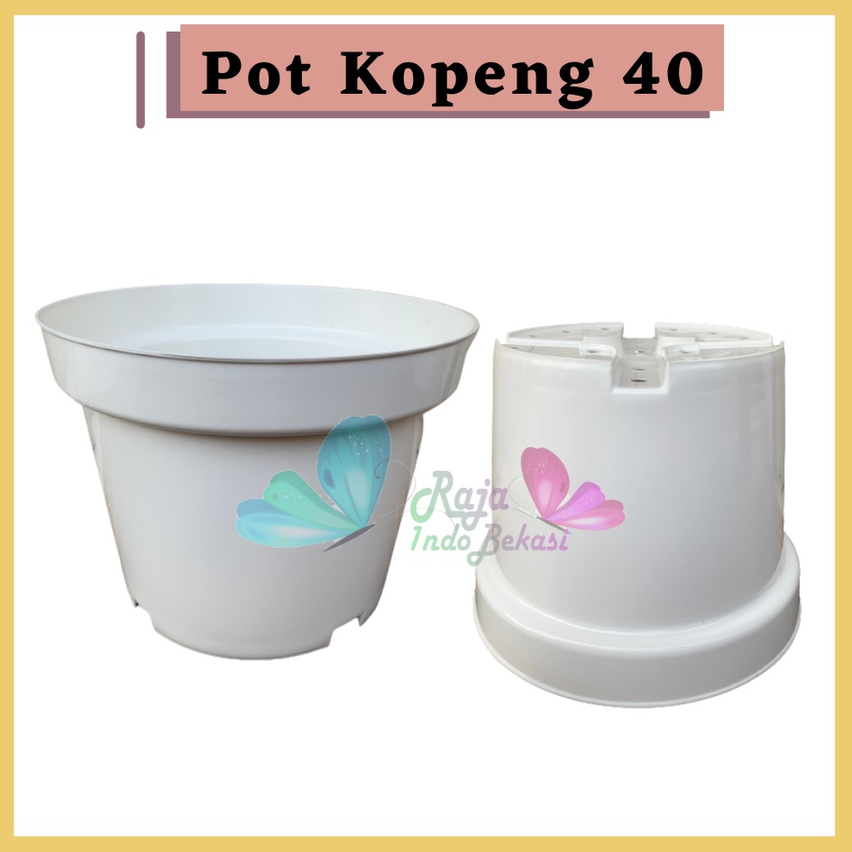 PROMO Pot Kopeng 40 Putih Besar Jumbo Plastik Ukuran 40cm 50cm 70 cm 100cm Pot Putih Besar Jumbo