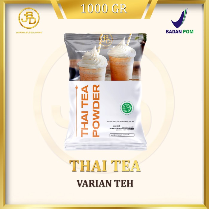 

[BISA COD] Bubuk Minuman Premium Thai Tea 1Kg || Jakarta Bubble Drink - 1 kg