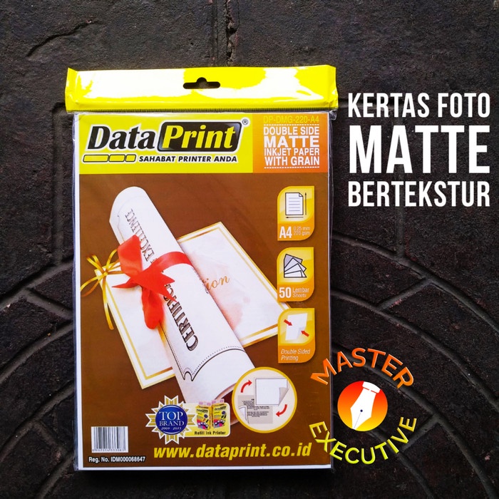 

.........] Data Print Double Side Matte Grain 220 gsm A4 / Kertas Foto Bertekstur