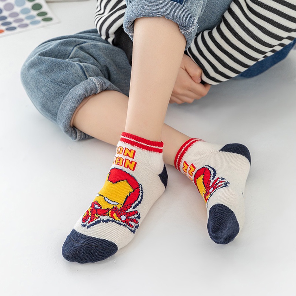 BRGUNIK Kaos Kaki Socks Sock Laki Laki Superhero Ironman KK040