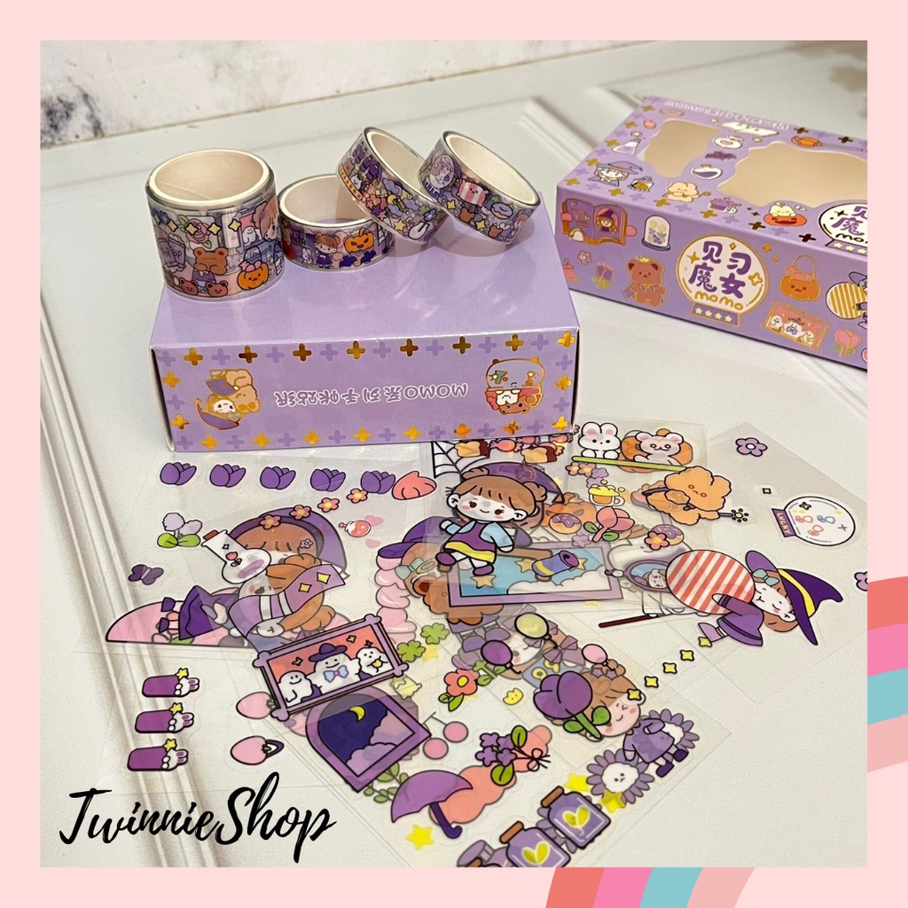 

STIKER MOMO YSR001 ISI 10 LEMBAR STIKER DAN 4 WASHI TAPE STICKER MURAH LUCU BANYAK CANTIK IMUT ANAK