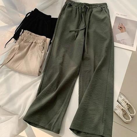 Celana Kulot Wanita Bahan Linen Big Size Bawahan Cewek