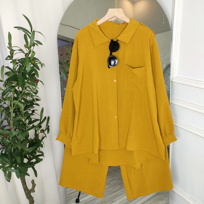 SET FEBBY ONE SET RAYON SETELAN JUMBO BIGSIZE KOMBINASI OWL