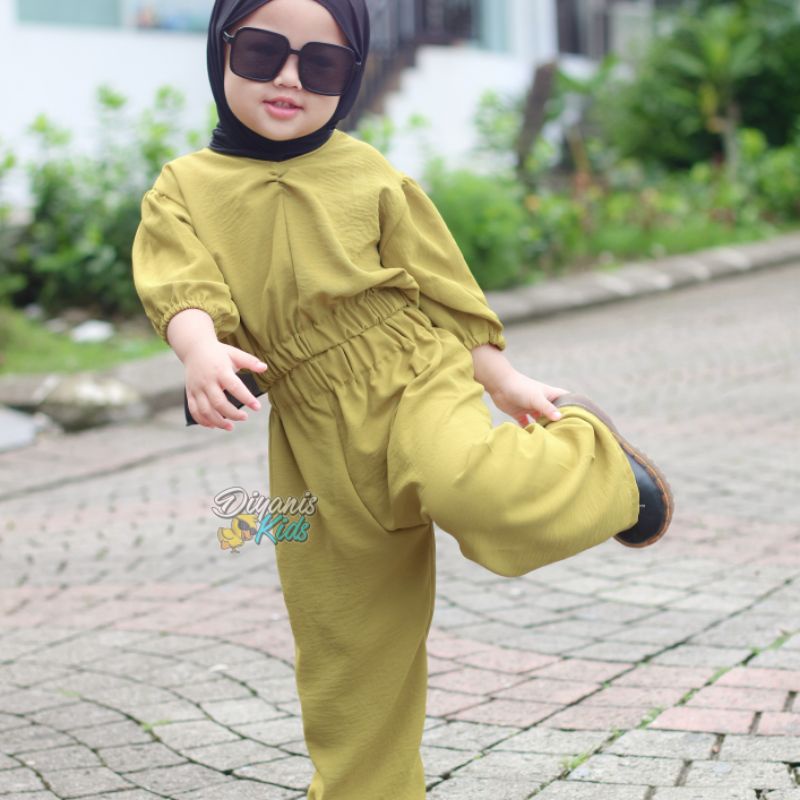 AZALEA oneset/setelan baju anak usia 2-7 tahun /setelan kulot dan atasan crop anak