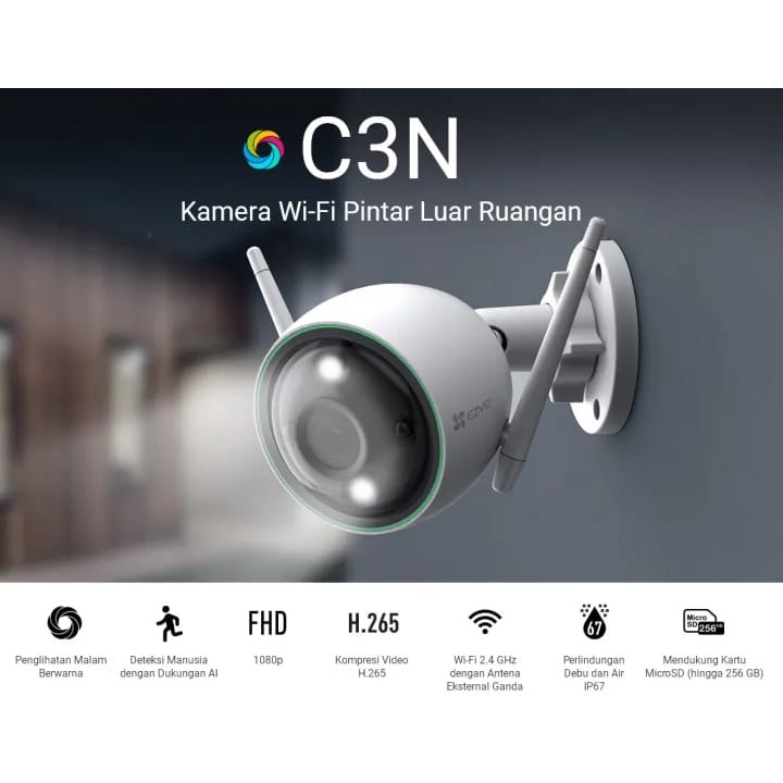 Camera Ezvis C3N 1080P Full HD Smart Wifi Outdoor 2MP - IP Camera