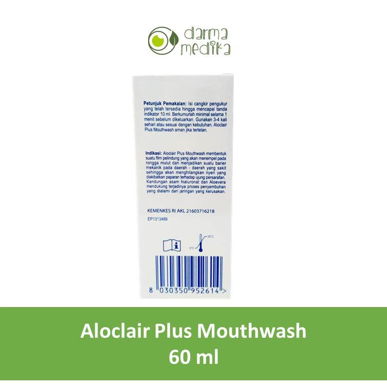Aloclair plus Oral Rinse Mouthwash 60 ml 60ml Obat Sariawan luka mulut