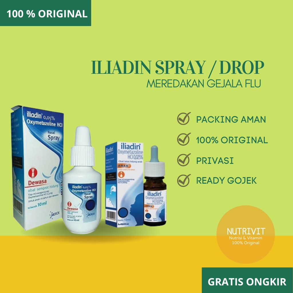 Jual Iliadin Nasal Spray Dewasa 10ml Pereda Hidung Tersumbat Shopee