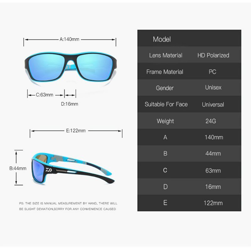 Kacamata DAIWA Lensa Polarized - Kaca Mata Mancing Outdoor / Sepeda Anti Silau