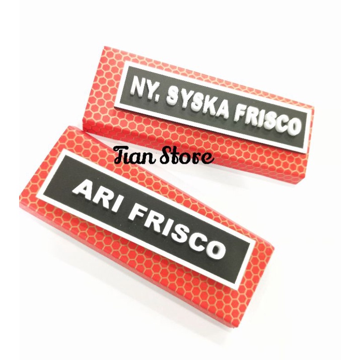 

Name tag/Papan nama timbul magnet