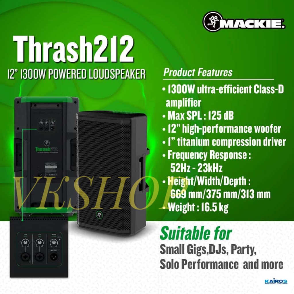 SPEAKER AKTIF MACKIE THRASH 212 (12 INCH) ORIGINAL