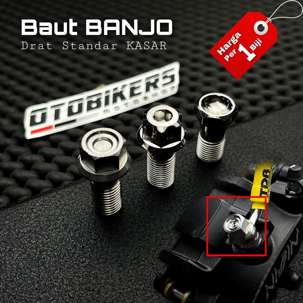 BAUT PROBOLT BANJO KALIPER DRAT STANDAR KASAR SELANG MASTER REM NISSIN SAMURAI STAINLESS