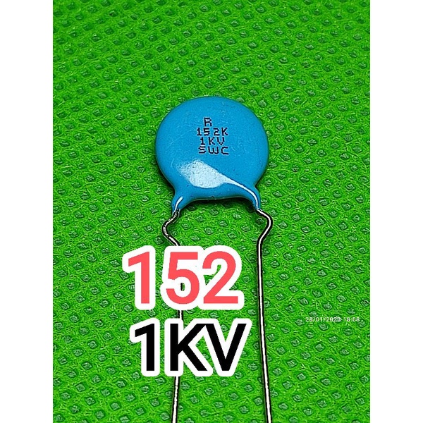 Milar mylar kapasitor keramik ceramic capasitor 152 1kv 1,5nf 1500pf 1000v 152K