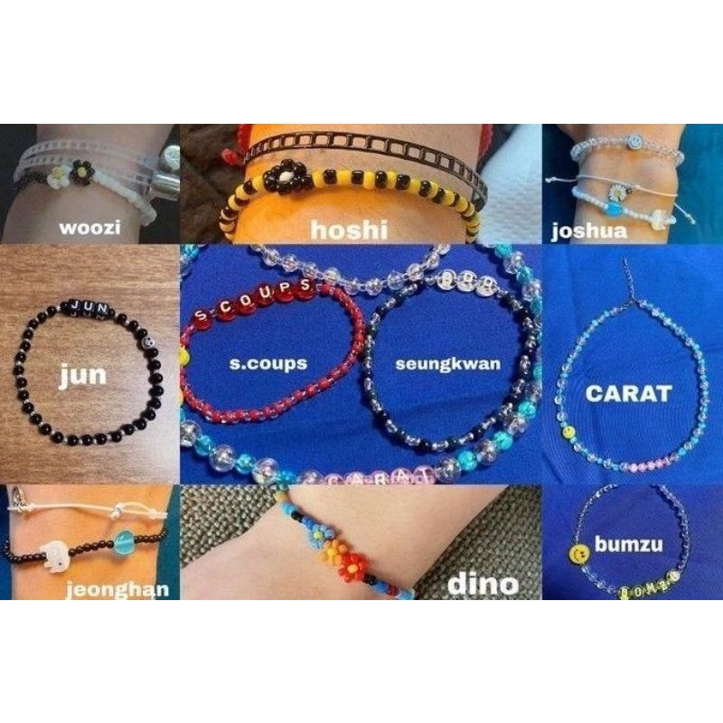 SEVENTEEN SVT Scoups Jeonghan Joshua Jun Hoshi Woozi Boo Seungkwan Dino Beads Bracelet | Gelang Mani