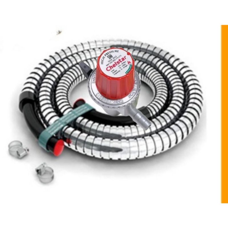 Chelstar ,  Hp 333G  , Selang ORANGE +  Regulator  Gas  High Pressure , Tekanan Tinggi ,  Meter