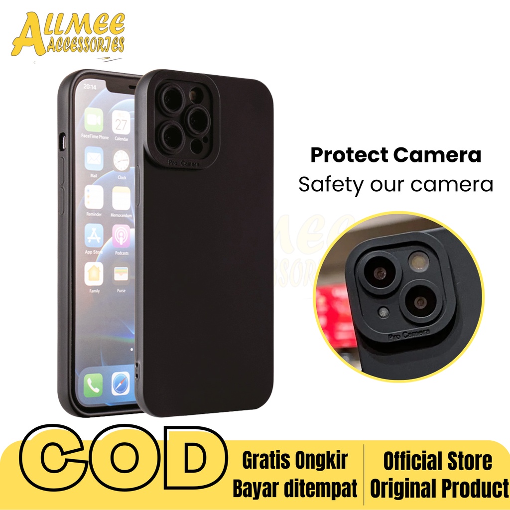 [Premium] Softcase iPhone 13 PRO Square Edge Softcase Slim Matte PRO CAMERA Protector