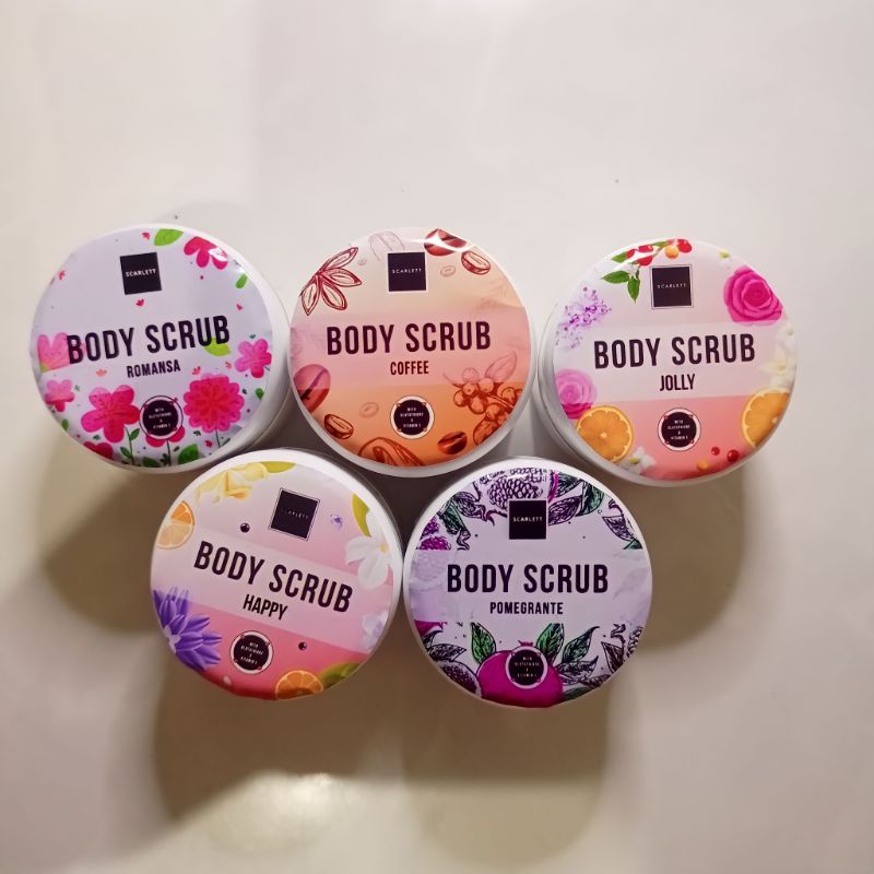 scarlett whitening body scrub 12,5 ml | 100% original | bpom | share in jar | scarlett mini | lulur