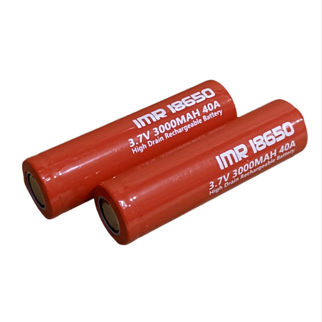 Batre/Baterai Cas Type Imr18650 Lithium 3.7Volt - 3000Mah Isi 2Pcs
