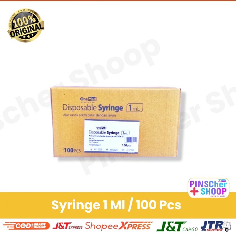 Onemed Siringe 1 Ml Spuit isi 100 / Box