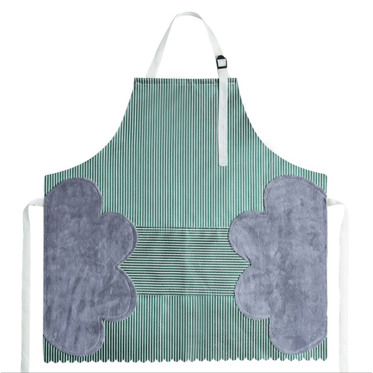 Celemek Dapur Apron Masak Anti Air dan Minyak Waterproof / Celemek Masak Apron NEW Motif Salur / Masak Waterproof Premium Motif Garis /  Celemek Dapur Bisa Lap Tangan Premium /  Celemek Apron Waterproof