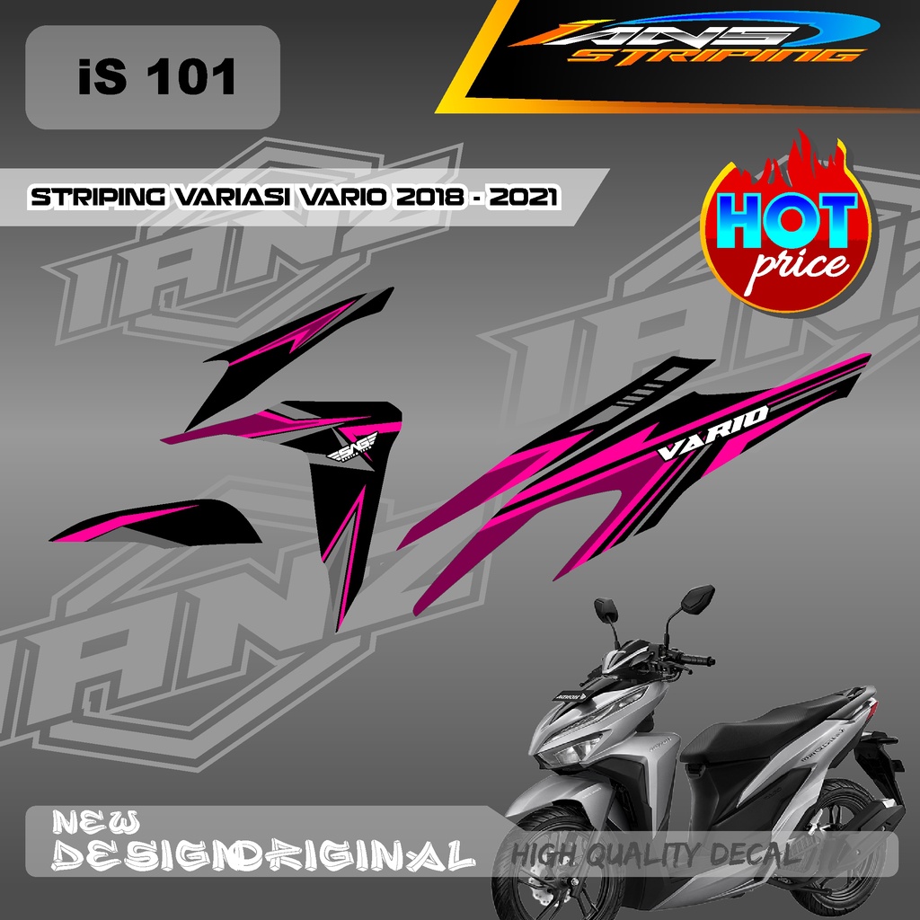 STIKER STRIPING VARIO Led Vario 150 MOTIF GRAFIK RACING BAHAN HOLOGRAM / NON HOLOGRAM IS101