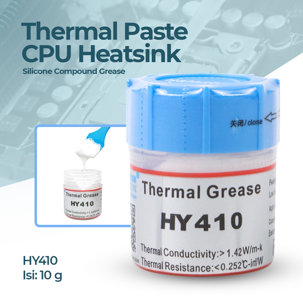 Halnziue Thermal Paste CPU Heatsink Silicone Compound Conductive Grease 10g - HY410