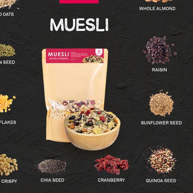 

Sale | KF7 | Muesli Fruit & seeds Nutriology 500g - Sereal Sehat, Sarapan Praktis, Murah, Bergizi, High Quality