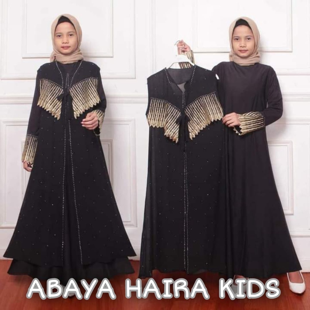 ABAYA HAIRA KIDS Gamis anak / Gamis Turkey / Longdress Muslimah / Maxy Formal / Busana Muslim / Dress Kondangan / Pakaian Mewah Arabic