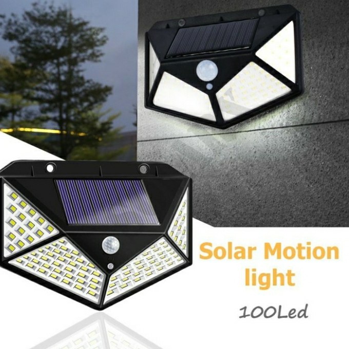 *****] Lampu taman 100 led Solar tenaga surya