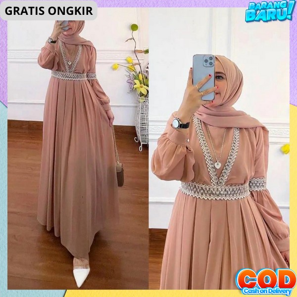 Gmis Muslimah Baju Syari Wnta Bsju Dress Dewasa Buju Sari Ibu Ibu Deres Sarii Branded Drees Sari Wnt