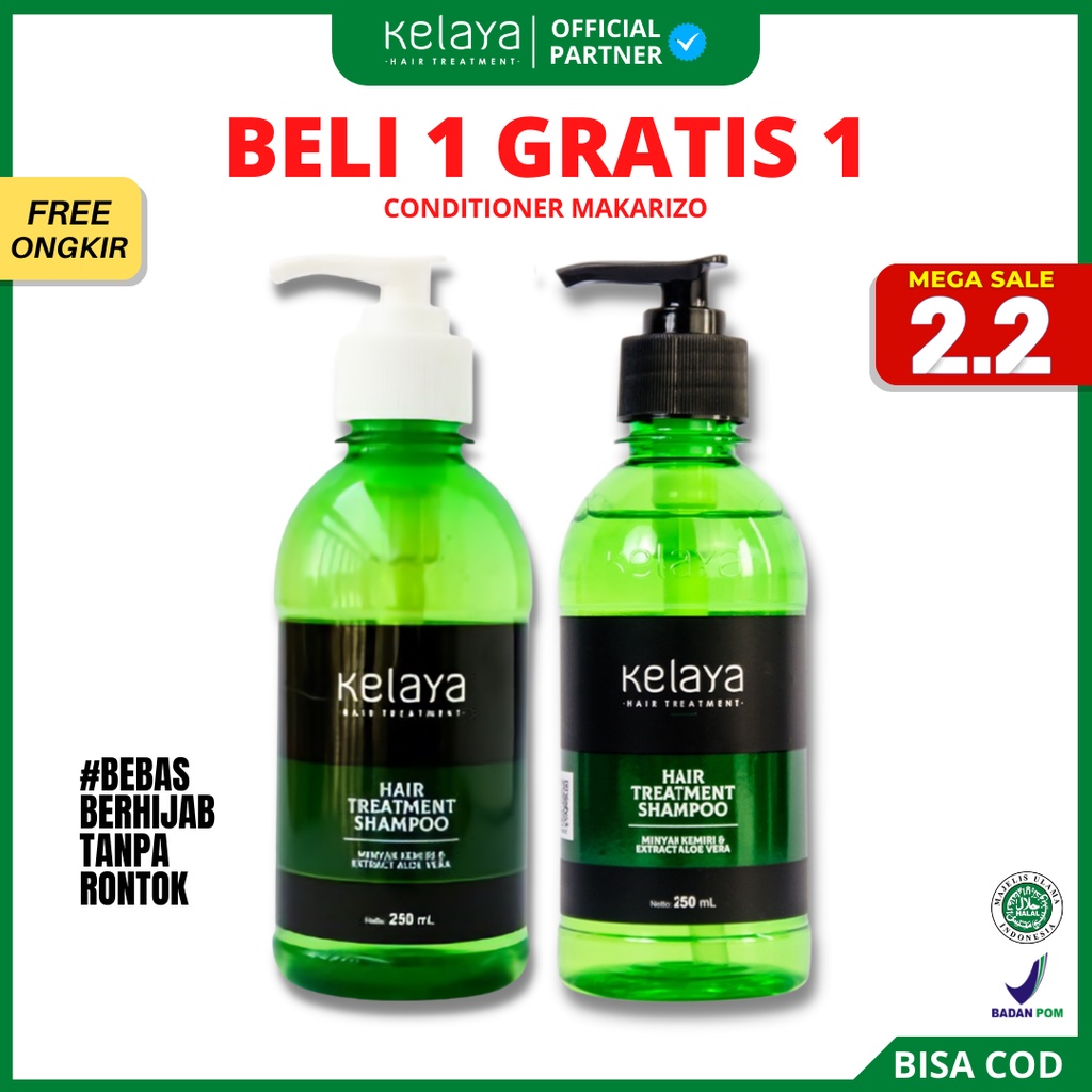 [ BPOM ] KELAYA HAIR TREATMENT Shampoo Rambut | Shampo Penumbuh Pemanjang Penghitam Rambut Anti Rontok Ketombe Original 250ml