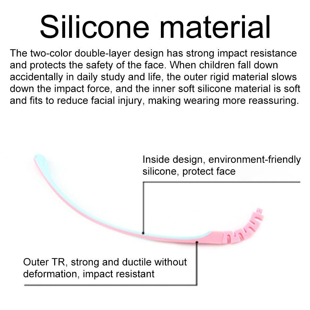 Populer Lengan Kacamata Bahan Silikon Snap-on Anak Aksesoris Kacamata