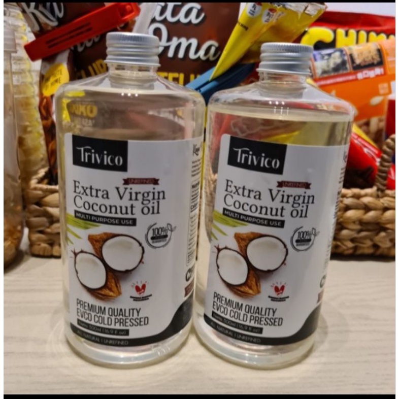 Extra Virgin Coconut Oil VCO 500 ml TRIVICO / Minyak Kelapa Murni Organik