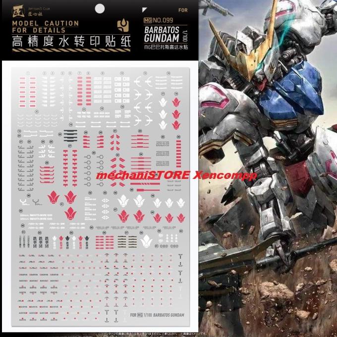 Water Decal Mg Barbatos Gundam Mg099 By Artisan Club