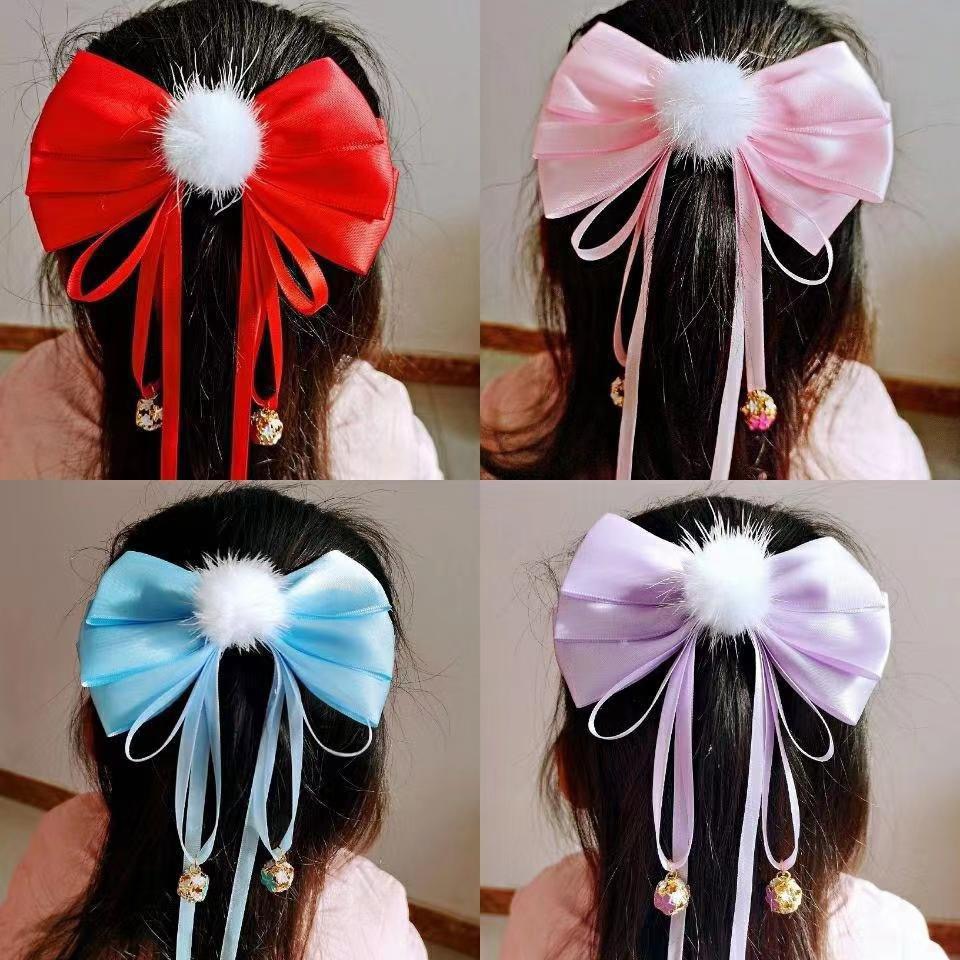 Jempit Rambut Anak -Motif Pita Krincing Bulu