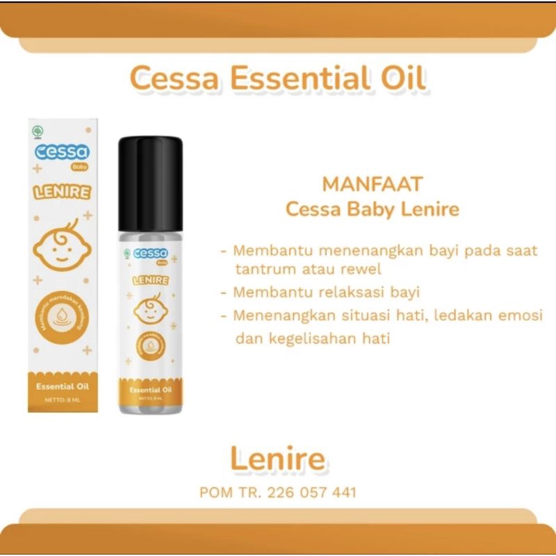 Cessa Baby Lenire - Natural Essential Oil untuk Meredakan Perut Kembung / Mual dan Menenangkan Bayi 