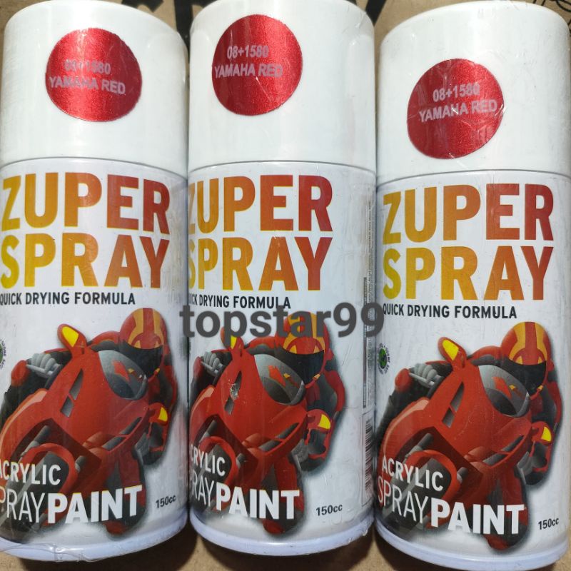 Zuper Pilox Pilok Cat Semprot Warna Yamaha Red Merah Candy Candi 08 150cc Spray Paint