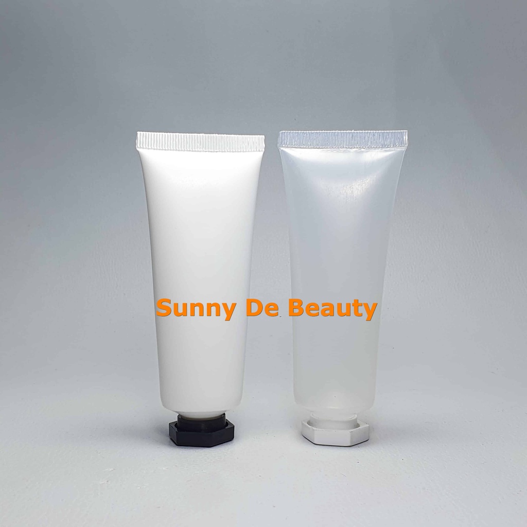 Tube Cream 60 Gr Putih 30 X 100 Tutup Ulir Hexagonal / Tube Plastik / Tube Kosmetik / Tube Lotion / 