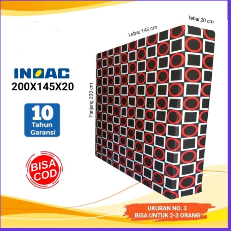 TERMURAH [200x145x20] Kasur Busa Inoac Ukuran No 3 Tebal 20 cm Garansi 10 Tahun / Kasur Busa