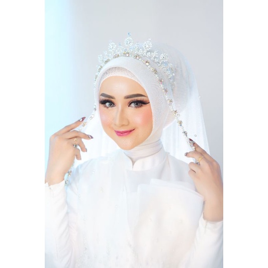 (COD) Veil list 3 diamond pelangi/slayer pengantin/aksesoris pengantin