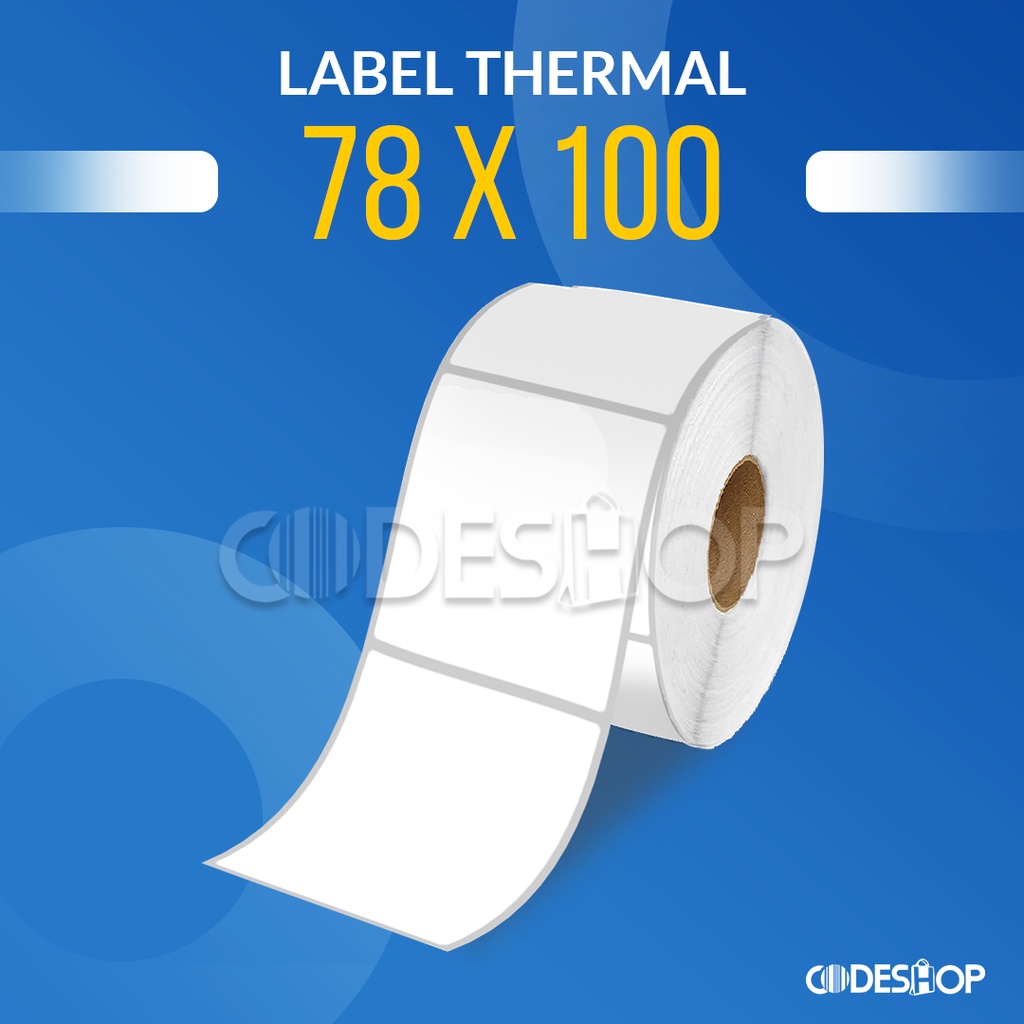 Label Thermal 78x100mm 1 Line Kertas Sticker 78 x 100