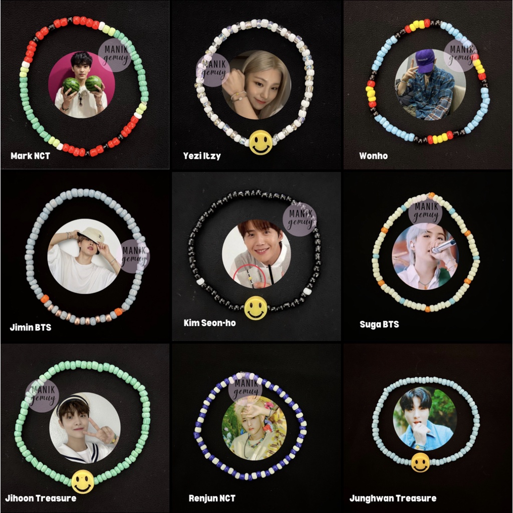 GELANG IDOL KOREA/ GELANG KPOP/ GELANG BTS/ GELANG NCT/ GELANG TREASURE/ GELANG MANIK KOREA